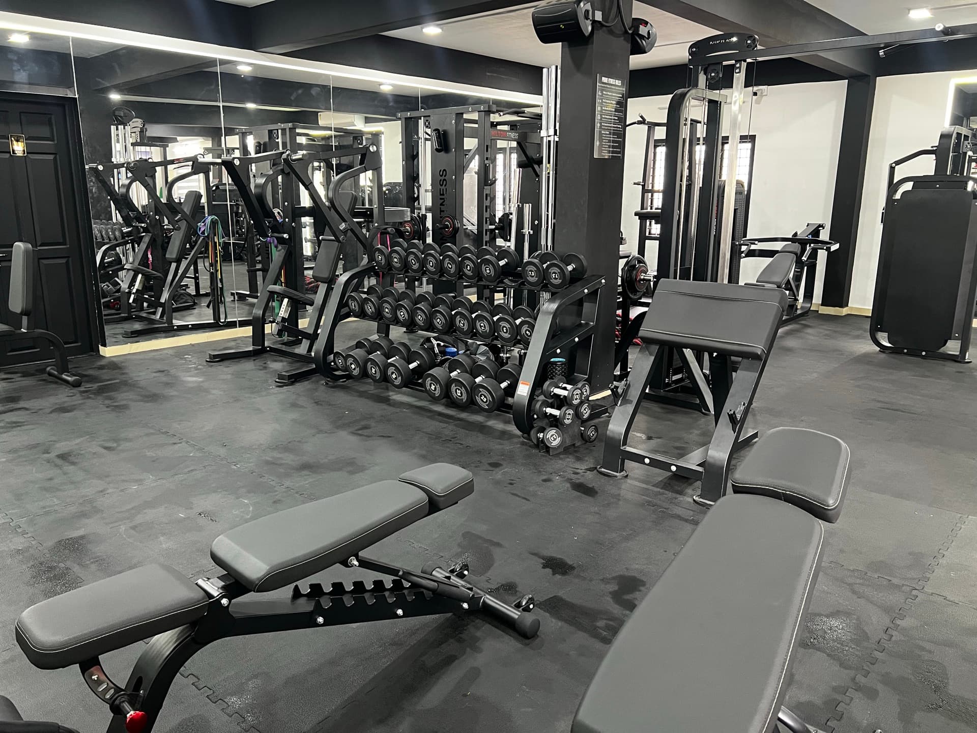 Photo: Dumbbell Rack & Bench Area